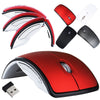 2019 New fashion 2.4G Wireless Mouse Foldable Computer Mouse Mini Travel Notebook Mute Mouse USB Receiver for Laptop PC