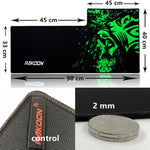 Green Print Large Gaming Mouse Pad Anti-slip Natural Rubber Mouse Mat Keyboard Pad Desk Mat For Laptop Computer Gamer Mousepad