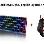 Ajazz AK33 82 keys mechanical keyboard Russian / English layout gaming keyboard RGB backlight blue / black switch wired keyboard