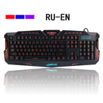 Gaming Backlight Keyboard LED Russian/English Layout USB Wired Colorful Breathing Waterproof for Desktop laptop Office keyboard