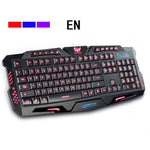 Gaming Backlight Keyboard LED Russian/English Layout USB Wired Colorful Breathing Waterproof for Desktop laptop Office keyboard