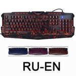 Gaming Backlight Keyboard LED Russian/English Layout USB Wired Colorful Breathing Waterproof for Desktop laptop Office keyboard