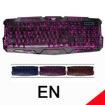 Gaming Backlight Keyboard LED Russian/English Layout USB Wired Colorful Breathing Waterproof for Desktop laptop Office keyboard